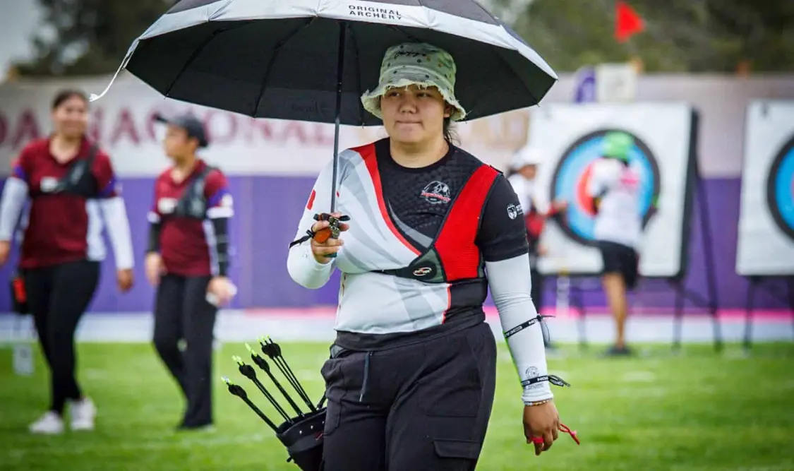La chiapaneca Naomi Aguilar afinó la puntería para conquistar el oro panamericano en recurvo por equipos femenil. Cortesía