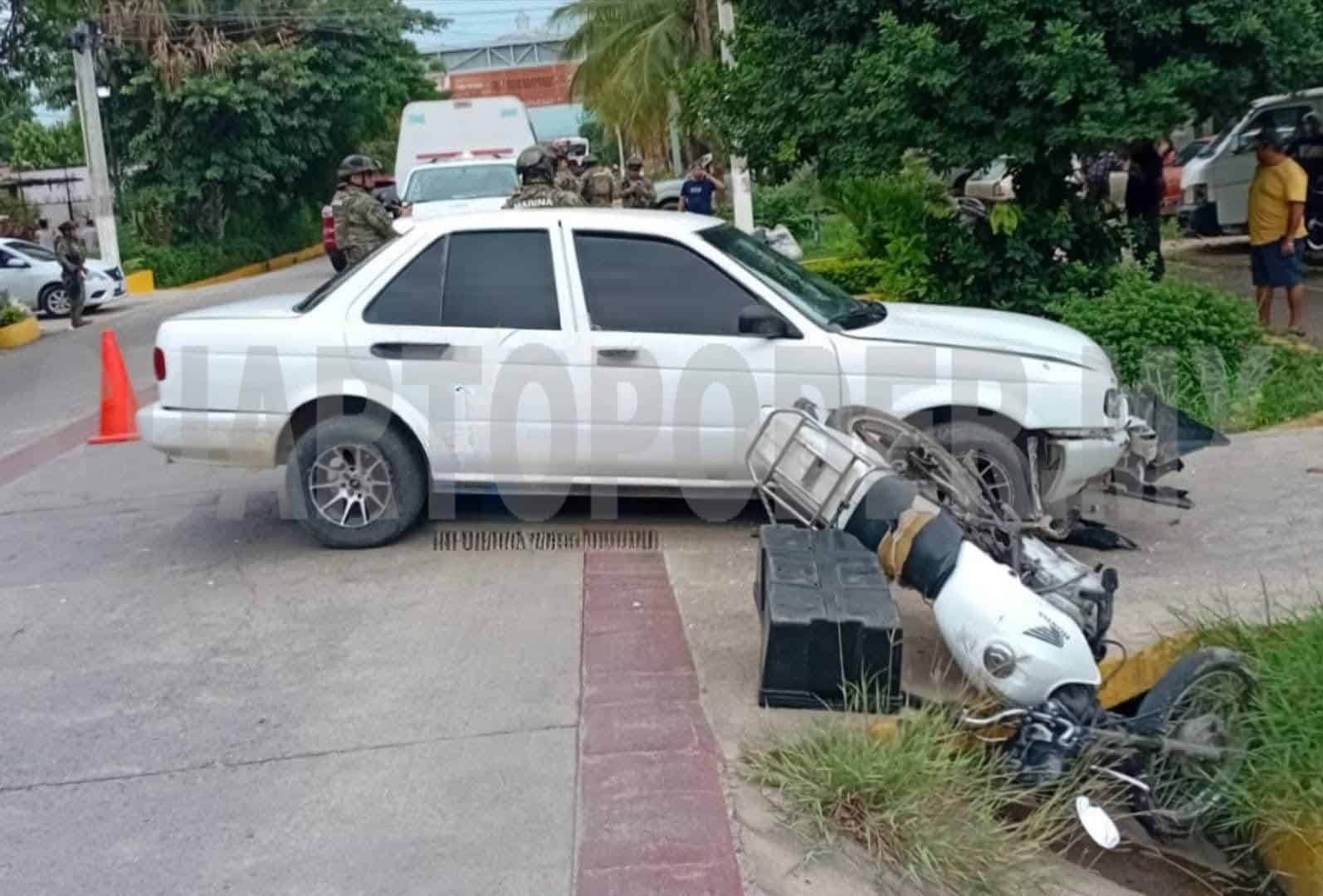 Joven queda malherido al ser impactado