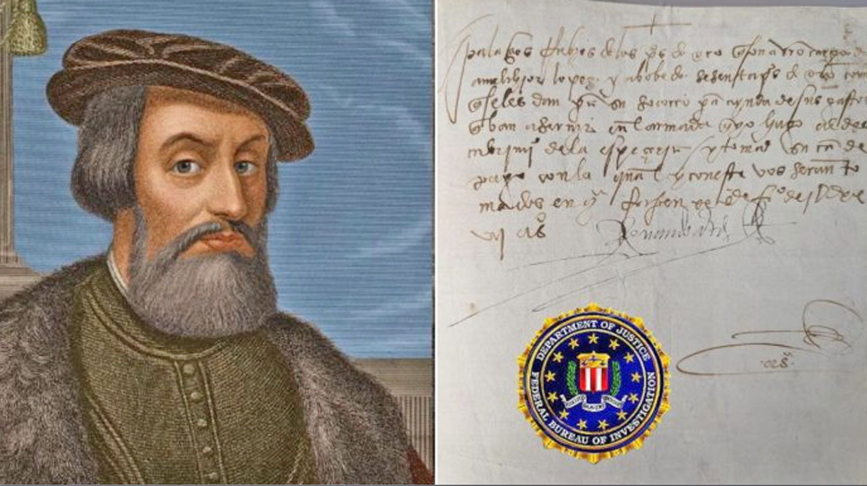 FBI recupera carta de Hernán Cortés robada