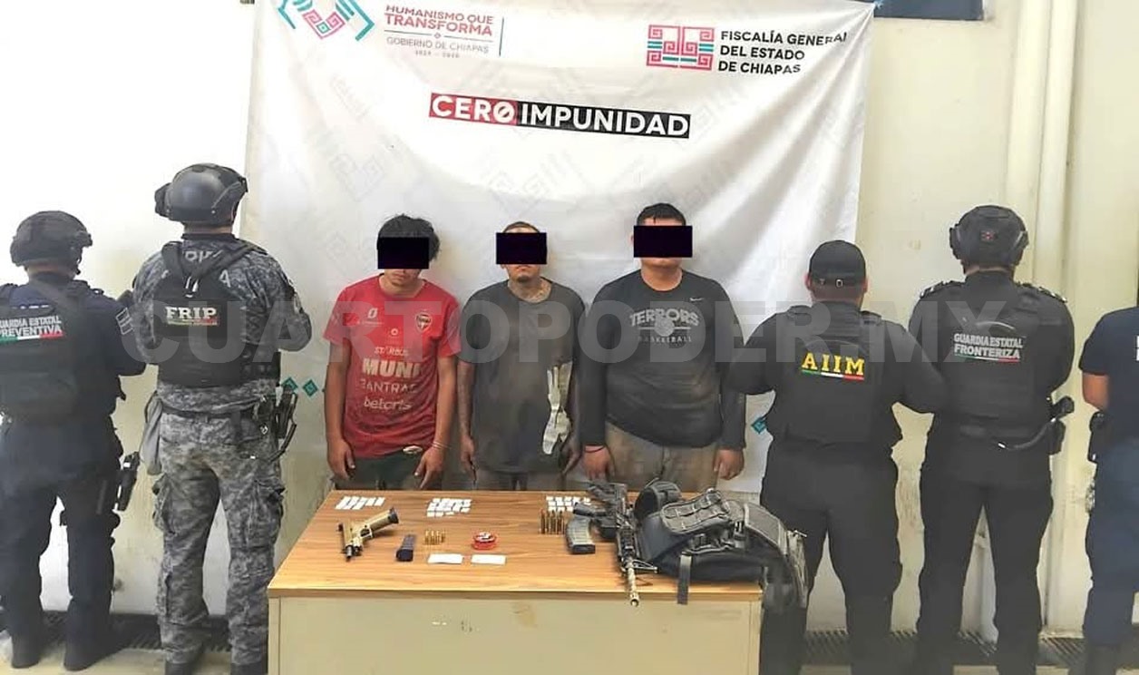 Aprehenden a sujetos en posesión de armas de fuego