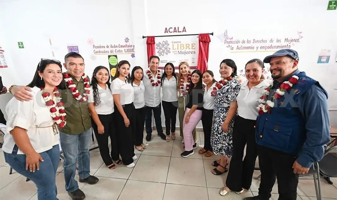 El gobernador Eduardo Ramírez Aguilar inauguró un Centro Libre para las mujeres en el municipio de Acala. CP