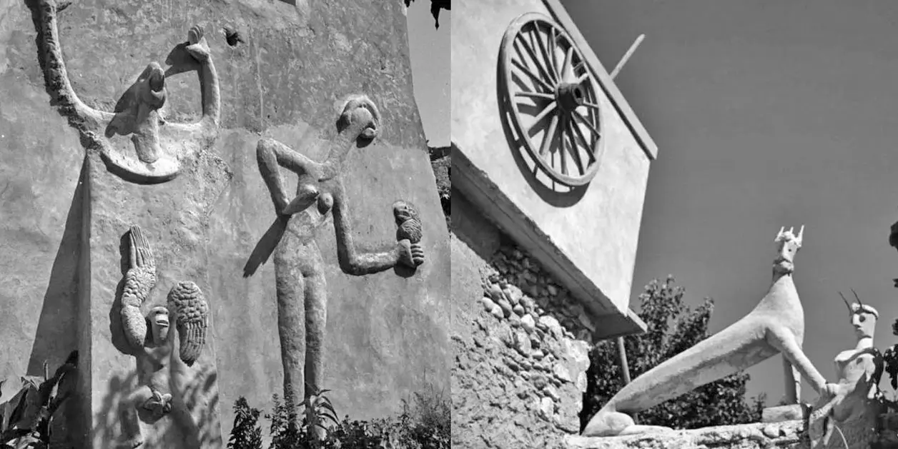 Piezas de Max Ernst en la casa que habitó con Leonora Carrington de forma intermitente entre 1938 y 1941, en el sur de Francia. Cortesía