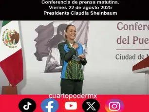 Conferencia de prensa matutina. Viernes 22 de agosto 2025 | Presidenta Claudia Sheinbaum