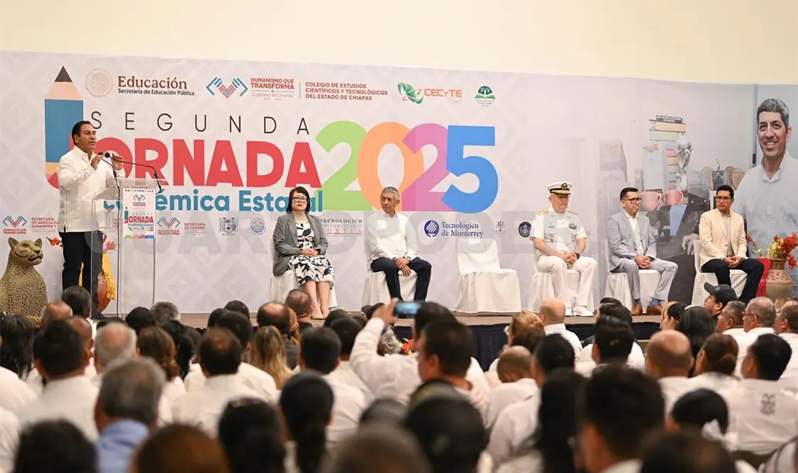 El gobernador Eduardo Ramírez Aguilar inauguró la Segunda Jornada Académica Estatal Cecytech-TBC 2025. CP