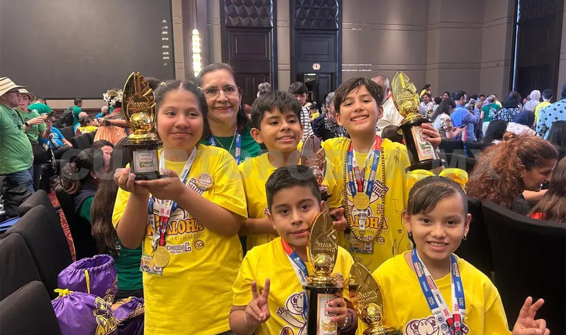 Cinco niños destacaron por su participación en el campeonato internacional. CP