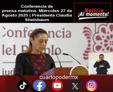 Conferencia de prensa matutina. Miércoles 28 de Agosto 2025 | Presidenta Claudia Sheinbaum