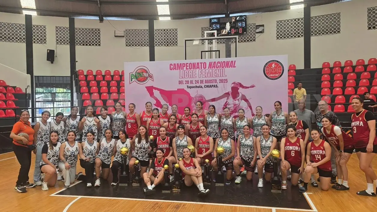 Chiapas conquistó el título nacional ante su público en Tapachula, confirmando su poderío en el Basquetbol femenil. Cortesía