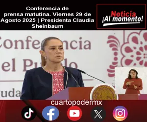Conferencia de prensa matutina. Viernes 29 de Agosto 2025 | Presidenta Claudia Sheinbaum