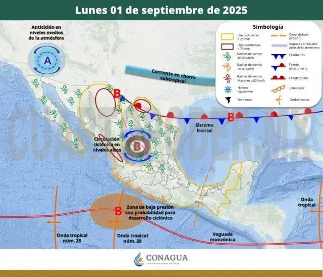 Llega a México el primer frente frío de la temporada 2025-2026