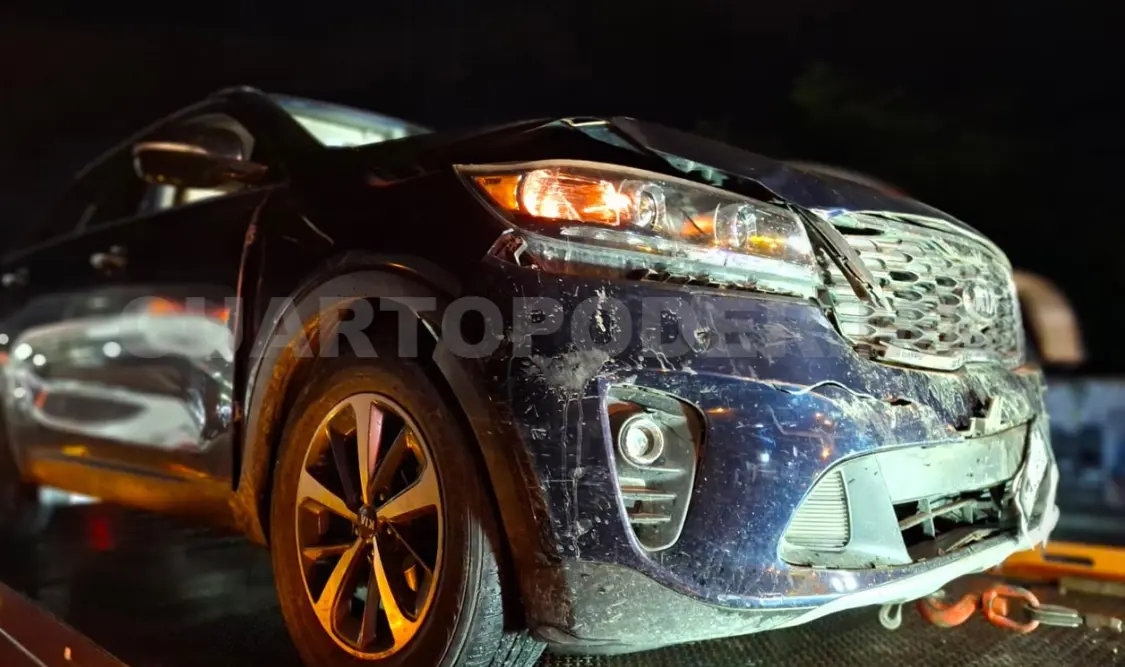 Fueron detenidos dos ocupantes de la camioneta Kia. Genaro Sánchez / CP