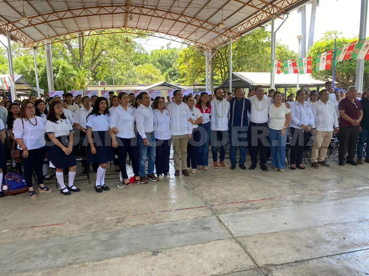 Desde el Plantel Cobach 08 de Tapachula se llevó a cabo inicio del semestre escolar. Ramón García / CP
