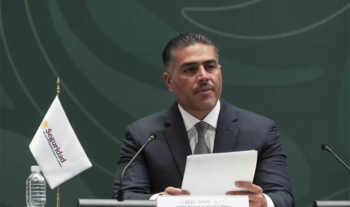 El titular de la SSPC durante el Consejo Nacional de Seguridad Pública 2025. El Universal