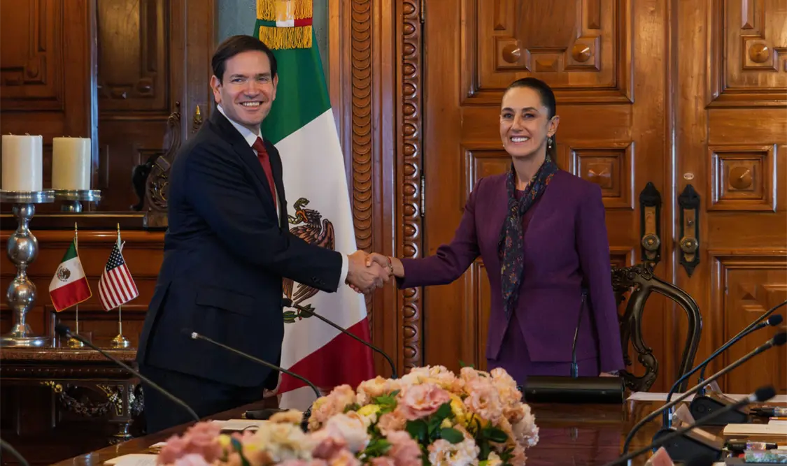 En una hora y 38 minutos se definió política de seguridad entre Claudia Sheinbaum y Marco Rubio. Cortesía