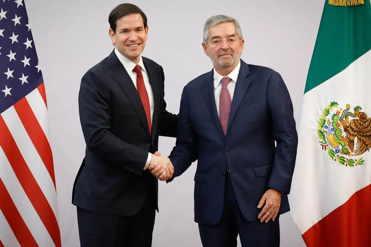 encuentro entre Marco Rubio, secretario de Estado de EE. UU. y Juan Ramón de la Fuente, Secretario de Relaciones Exteriores de México. El Universal