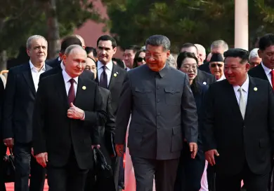 Xi, Putin y Kim, juntos en desfile militar en China