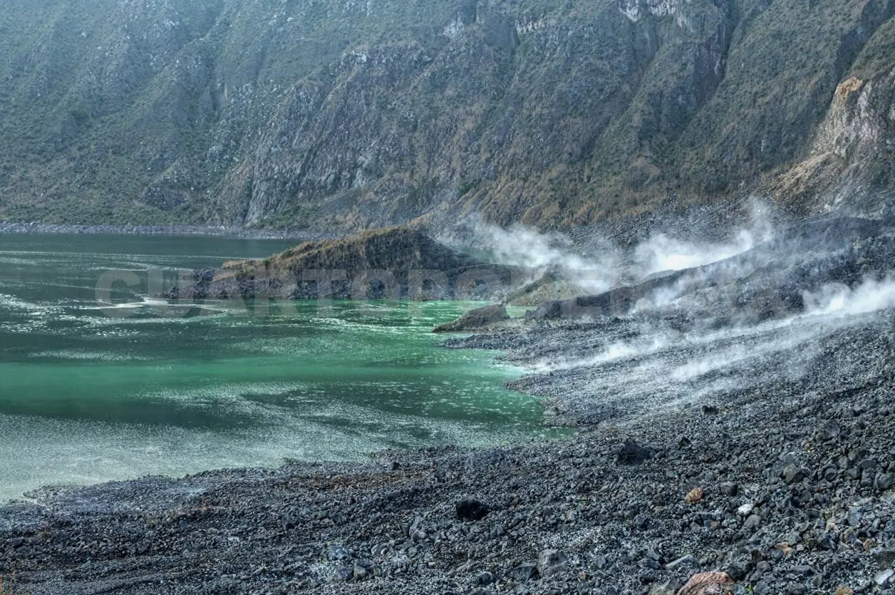 Después de la erupción, hace 43 años, se formó un cráter que tiene un kilómetro de diámetro con 160 metros de profundidad. Diego Pérez / CP