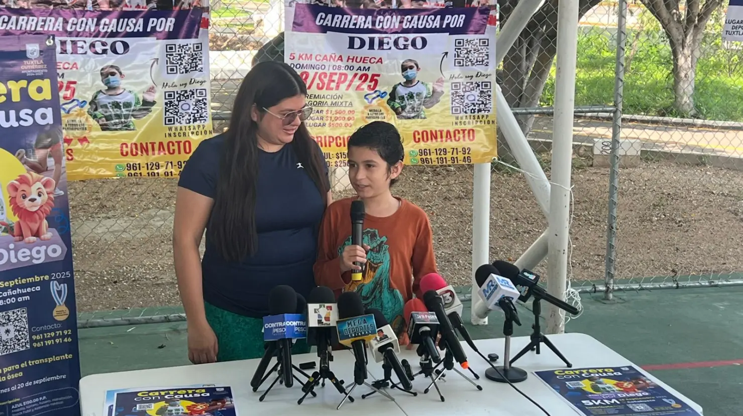 Diego estuvo en la presentación y agradeció el apoyo de la comunidad. Alan Pola/CP