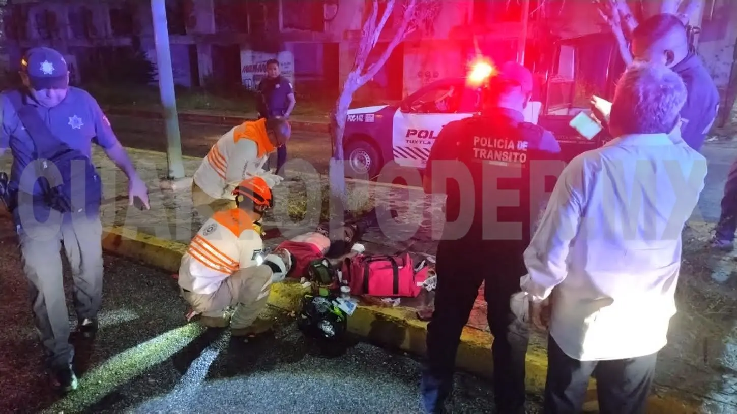Grave motorista al derrapar en el libramiento