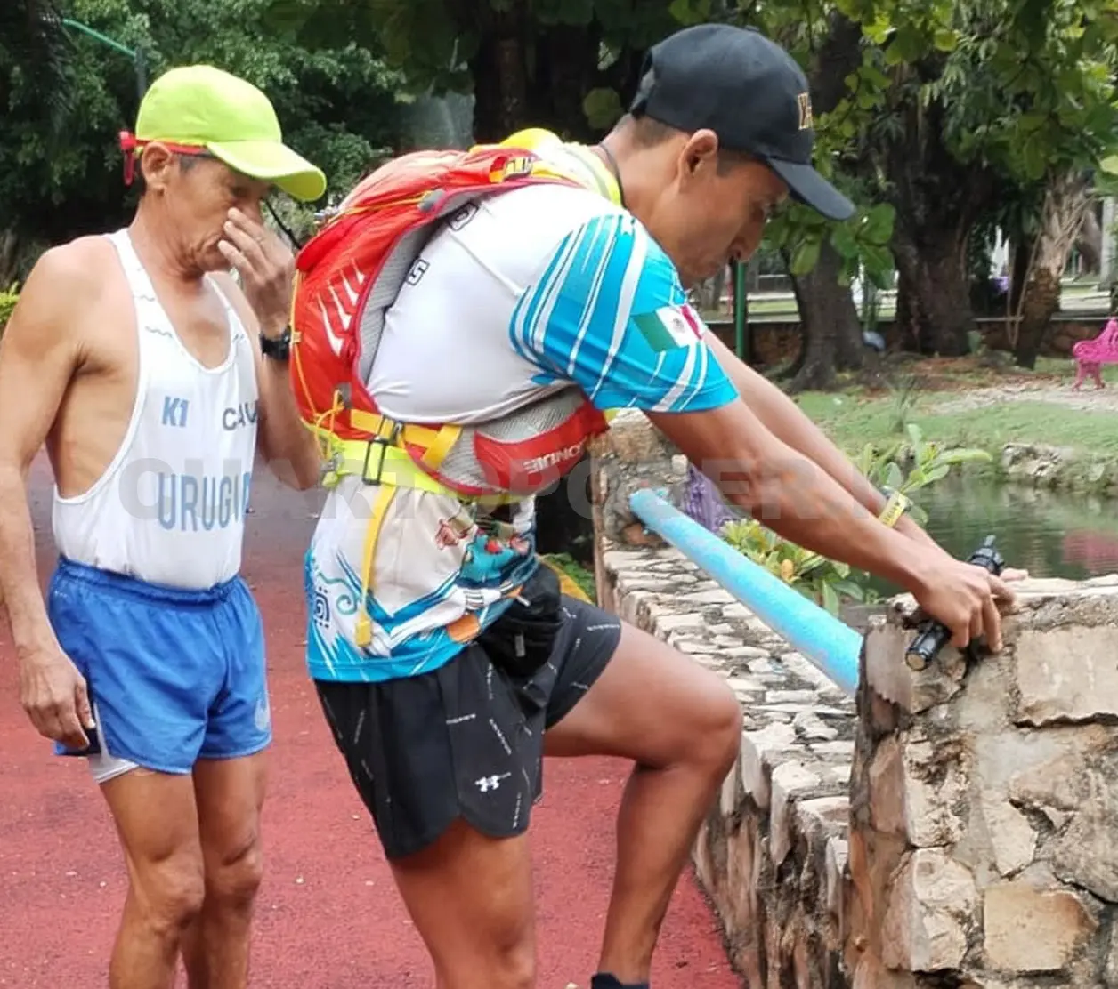 Final del entrenamiento en el parque Joyyo Mayu, después de 192 kilómetros recorridos en 26 horas continuas. Cortesía