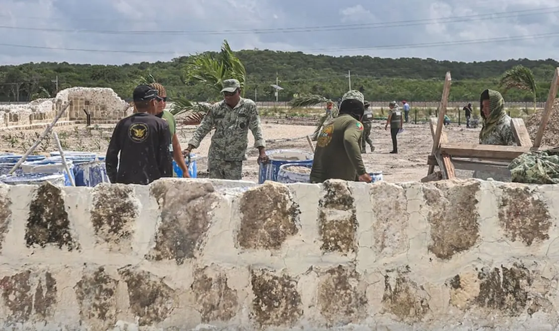 Personal castrense y albañiles fueron capacitados para estas labores. Cortesía