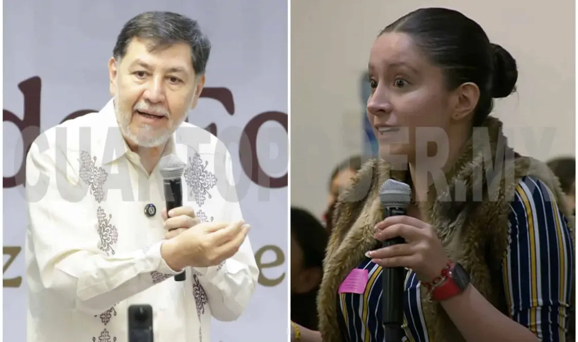 Estudiante se lanza contra Noroña