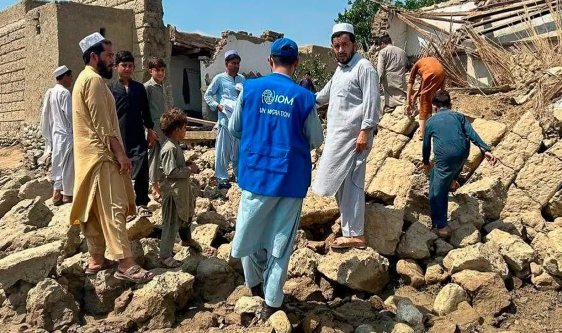 Las labores de rescate y socorro continúan en la provincia de Kunar. Cortesía