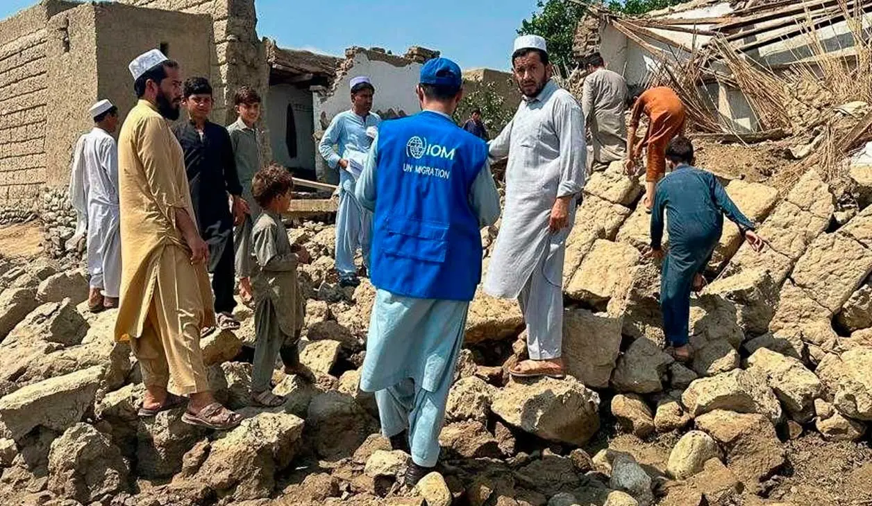 Las labores de rescate y socorro continúan en la provincia de Kunar. Cortesía