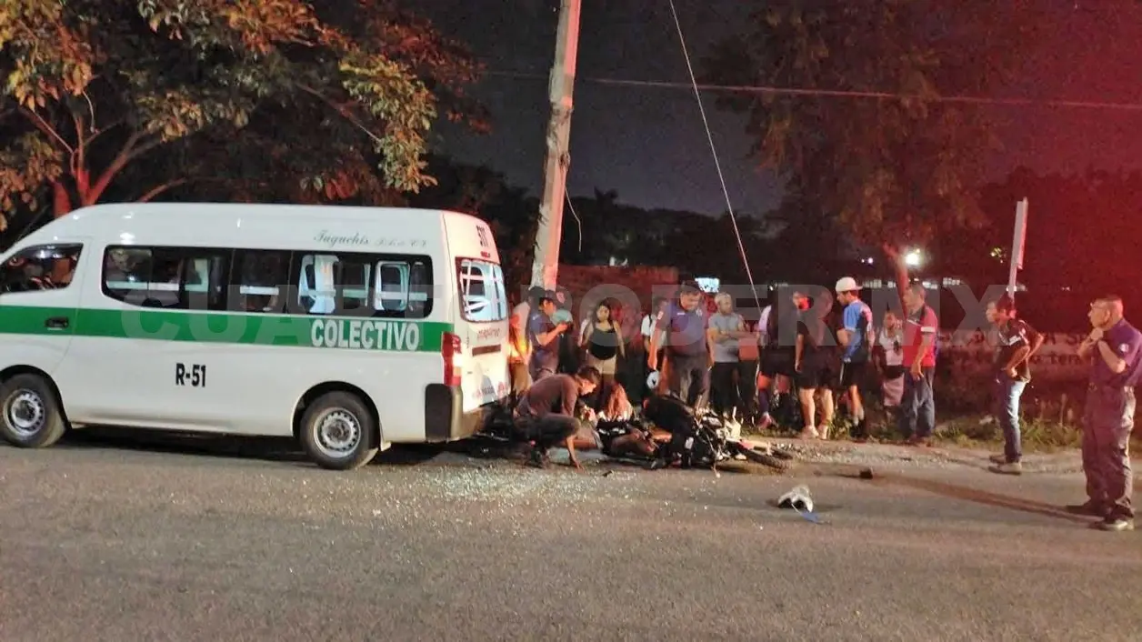 La motocicleta presentó severas averías. Ulises Villalobos / CP