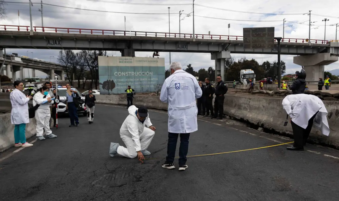 Aspectos de la zona del puente de La Concordia donde ocurrió la explosión. El Universal