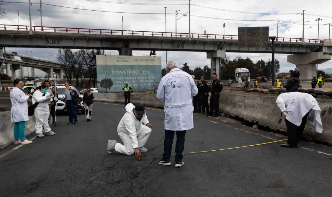 Aspectos de la zona del puente de La Concordia donde ocurrió la explosión. El Universal