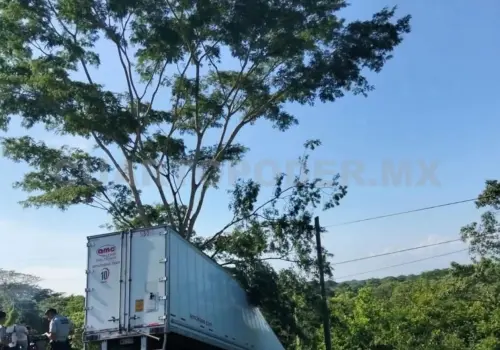 Camión de carga queda varado; no hubo rapiña