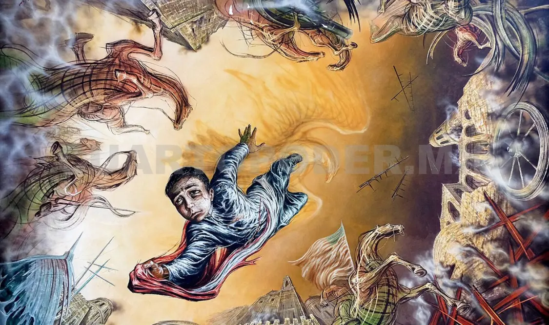 Pintura mural de Gabriel Flores, en el Castillo de Chapultepec. Cortesía 