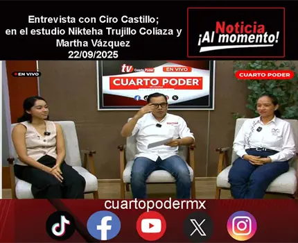 Entrevista con Ciro Castillo; en el estudio Nikteha Trujillo Coliaza y Martha Vázquez