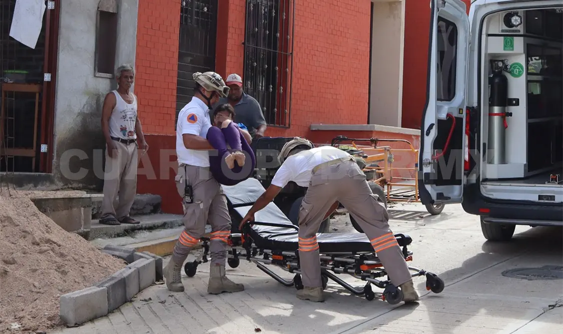 La lesión fue tal en una de ellas que fue necesario cargarla para colocarla en el carro camilla. Osman Toledo / CP