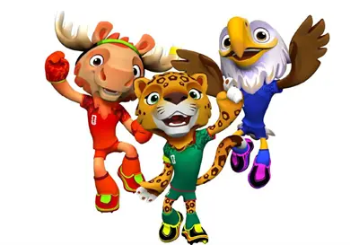 Juanito, Pique y Zayu, mascotas de México