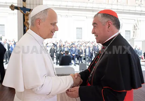 Saluda cardenal Felipe Arizmendi al papa León XIV