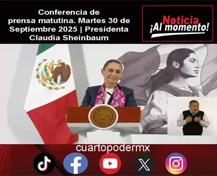 Conferencia de prensa matutina. Martes 30 de Septiembre 2025 | Presidenta Claudia Sheinbaum