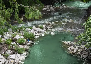El río Santo Domingo se queda sin arena