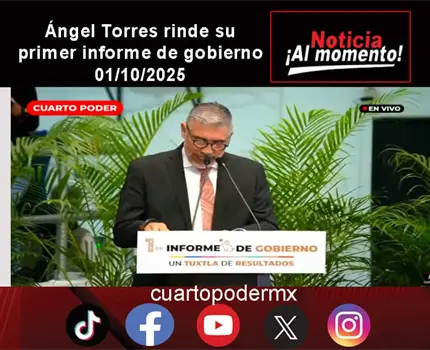 Ángel Torres rinde su primer informe de gobierno