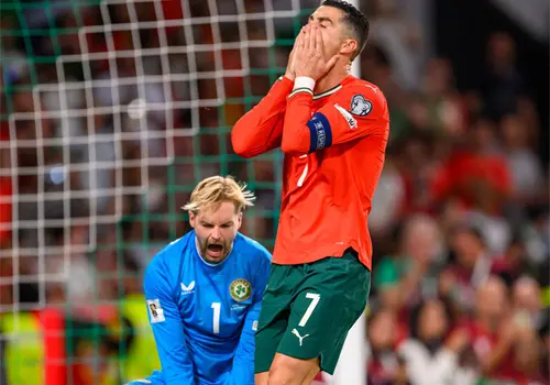 Cristiano Ronaldo falla penal ante Irlanda