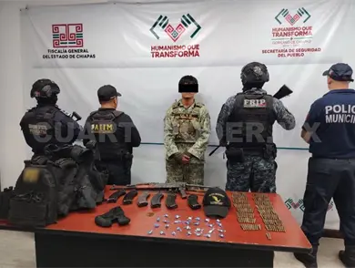 En operativo detienen a sujeto con arsenal