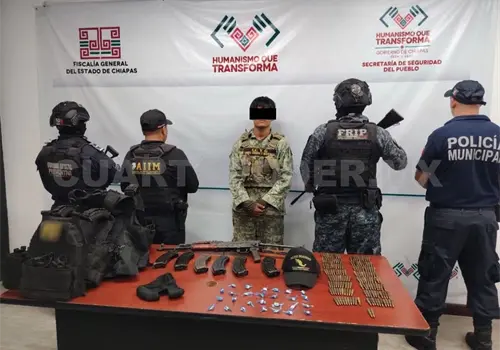 En operativo detienen a sujeto con arsenal