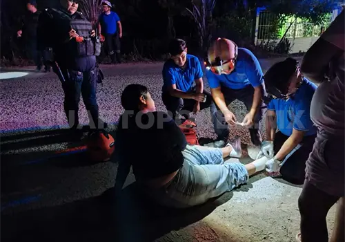 Faltó poco para que noqueara a su pareja