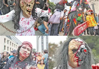 Marcha Zombie "espanta" a la CDMX