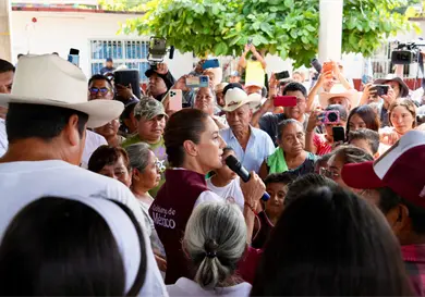 Claudia supervisa apoyos en Puebla tras lluvias
