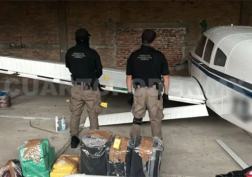 Aseguran aeródromo y cocaína en avioneta