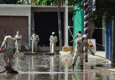 Atienden Defensa y Marina emergencia por fuertes lluvias