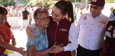 Promete Claudia apoyo total a las familias de Álamo