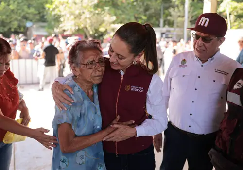 Promete Claudia apoyo total a las familias de Álamo