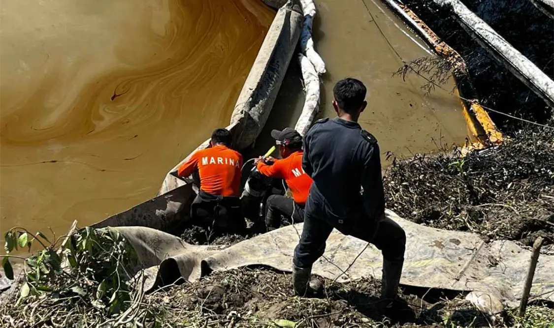 Derrame de combustible está controlado